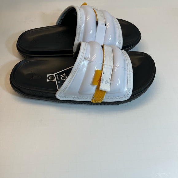 Nike Jordan Super Play Men’s Slides Size 10 White/Black/Fire Red/Taxi - Picture 10 of 11